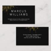 Carte De Visite Fireworks Gold (Devant / Derrière)