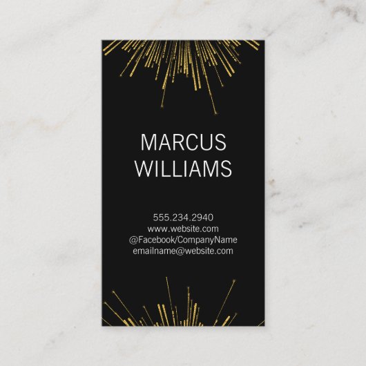 Carte De Visite Fireworks Gold (Devant)