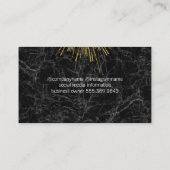 Carte De Visite Fireworks Gold | Marbre noir (Dos)