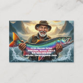 Carte De Visite Fishing Guide Big Fish Catch (Dos)