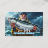 Carte De Visite Fishing Guide Big Fish Catch Ocean (Devant)