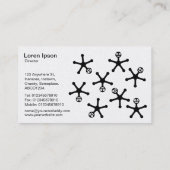 Carte De Visite Fissures - Noir sur Blanc (Platine) (Dos)