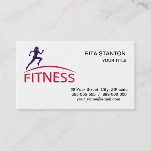 Carte De Visite Fitness (Devant)