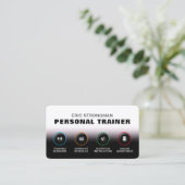 Carte De Visite fitness au style bouton moderne  (Debout devant)