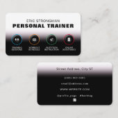 Carte De Visite fitness au style bouton moderne  (Devant / Derrière)