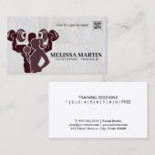 Carte De Visite Fitness | Couple Working Out (Devant / Derrière)