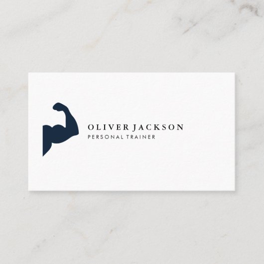 Carte De Visite Fitness des icônes flexantes (Devant)