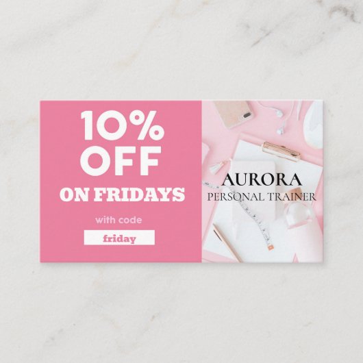 Carte De Visite Fitness du formateur personnel (Devant)