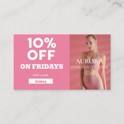 Carte De Visite Fitness du formateur personnel (Devant)