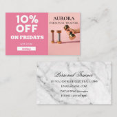 Carte De Visite Fitness du formateur personnel (Devant / Derrière)