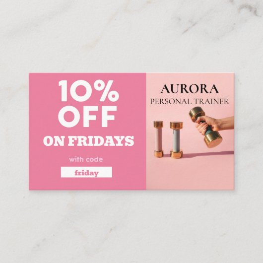 Carte De Visite Fitness du formateur personnel (Devant)