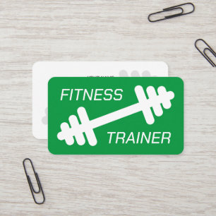 Carte De Visite Fitness entraînement gym coaching vert moderne
