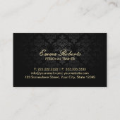 Carte De Visite Fitness Girl Chic Empreinte de léopard Personal Tr (Dos)