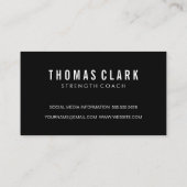 Carte De Visite Fitness Gris Texture (Dos)