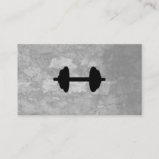 Carte De Visite Fitness Gris Texture (Devant)
