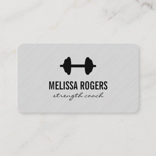 Carte De Visite Fitness Gris Texture (Devant)