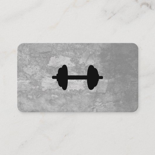 Carte De Visite Fitness Gris Texture (Devant)