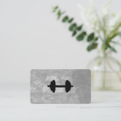 Carte De Visite Fitness Gris Texture (Debout devant)