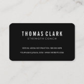 Carte De Visite Fitness Gris Texture (Dos)