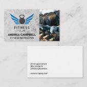 Carte De Visite Fitness Kettle Bell Logo | Poids de la salle de sp (Devant / Derrière)