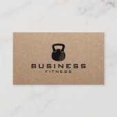 Carte De Visite Fitness Kettlebell Logo Personal Trainer Kraft (Devant)