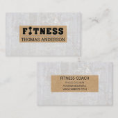 Carte De Visite Fitness | MARBRE BLANC (Devant / Derrière)