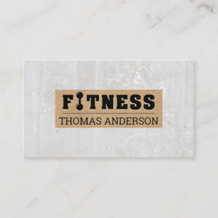 Carte De Visite Fitness   MARBRE BLANC