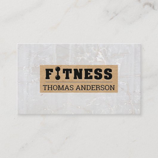 Carte De Visite Fitness | MARBRE BLANC (Devant)