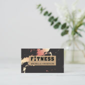 Carte De Visite Fitness | Marbre or Rose (Debout devant)