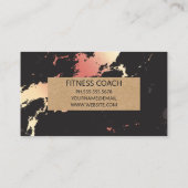 Carte De Visite Fitness | Marbre or Rose (Dos)