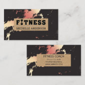 Carte De Visite Fitness | Marbre or Rose (Devant / Derrière)