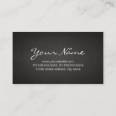 Carte De Visite Fitness Modern Bold Texte Élégant Dark Professiona (Dos)