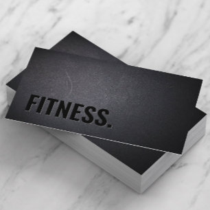 Carte De Visite Fitness Modern Bold Texte Élégant Dark Professiona