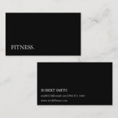 Carte De Visite Fitness moderne en tableau noir (Devant / Derrière)