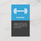Carte De Visite Fitness moderne et raffiné Poids de l'instructeur (Dos)