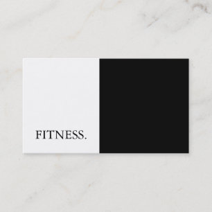 Carte De Visite Fitness moderne noir & blanc
