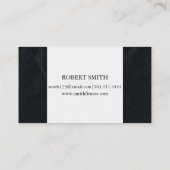 Carte De Visite Fitness moderne noir & blanc (Dos)