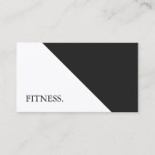 Carte De Visite Fitness moderne noir & blanc (Devant)