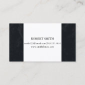 Carte De Visite Fitness moderne noir & blanc (Dos)