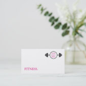 Carte De Visite Fitness moderne noir & blanc (Debout devant)