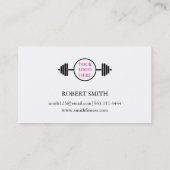 Carte De Visite Fitness moderne noir & blanc (Dos)