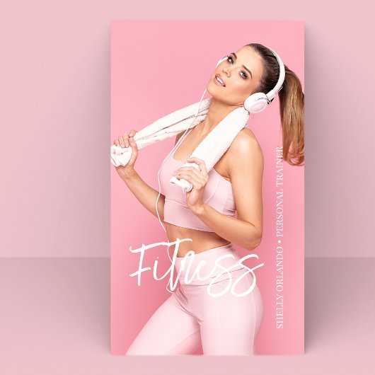 Carte De Visite Fitness moderne | Photo du code QR de l'entraîneur