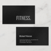 Carte de visite fitness Motif gris clair mou (Devant / Derrière)