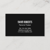 Carte De Visite Fitness Personal Trainer Bodybuilder Exercice Dark (Dos)