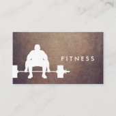 Carte De Visite Fitness Personal Trainer Bodybuilder Grunge (Devant)