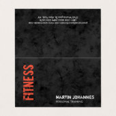 Carte De Visite Fitness Personal Trainer Bodybuilding Modern Grey (Extérieur déplié)