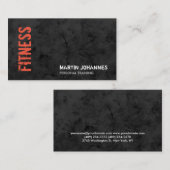 Carte De Visite Fitness Personal Trainer Bodybuilding Modern Grey (Devant / Derrière)
