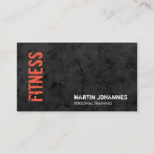 Carte De Visite Fitness Personal Trainer Bodybuilding Modern Grey