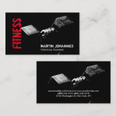 Carte De Visite Fitness Personal Trainer Bodybuilding Modern Sharp (Devant / Derrière)