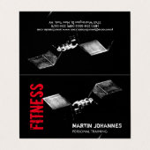 Carte De Visite Fitness Personal Trainer Bodybuilding Modern Sharp (Extérieur déplié)